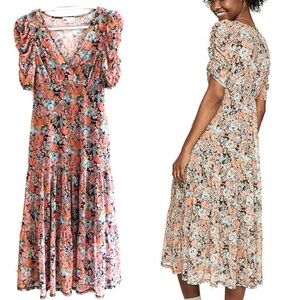 SO® Cocoon Sleeve Knit Midi Dress S Net Floral